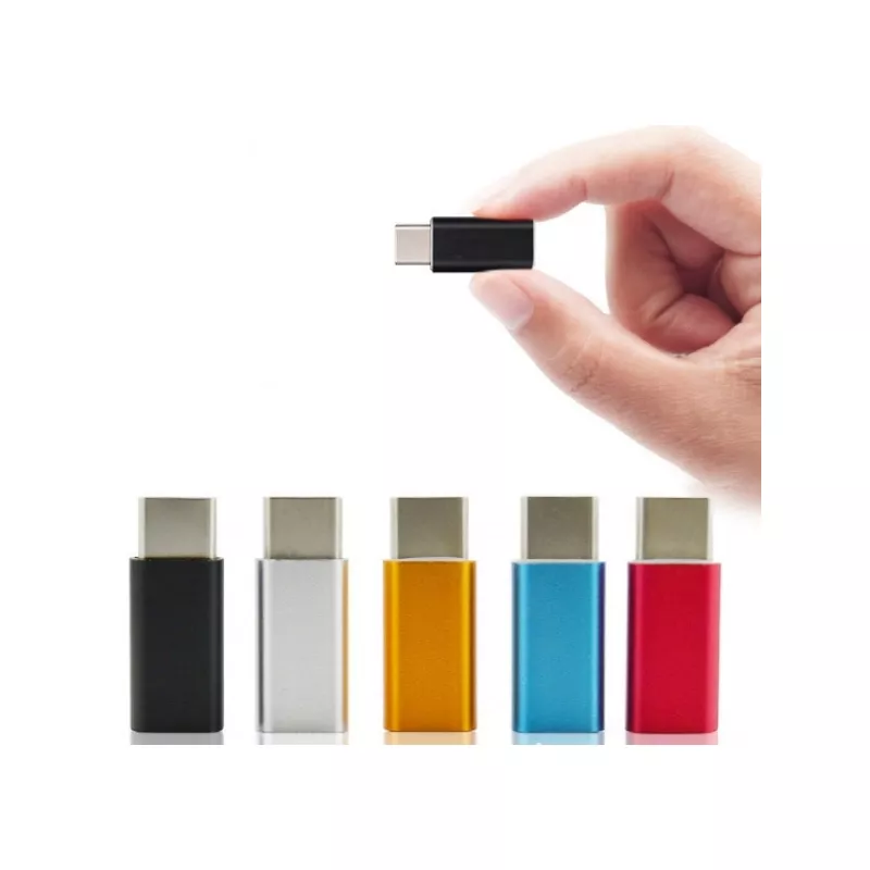 Adapter USB TYP-C/micro USB - wielokolorowy (EG 0213MC)