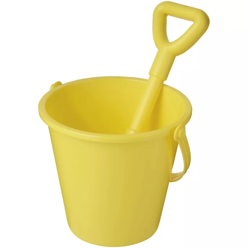 Wiaderko z łopatką Tides z plastiku z recyklingu - Żółty (21024111)