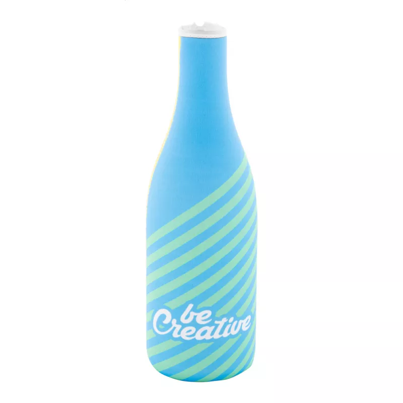 VinoPrint pokrowiec chłodzący na butelkę wina RPET - biały (AP716851-01)