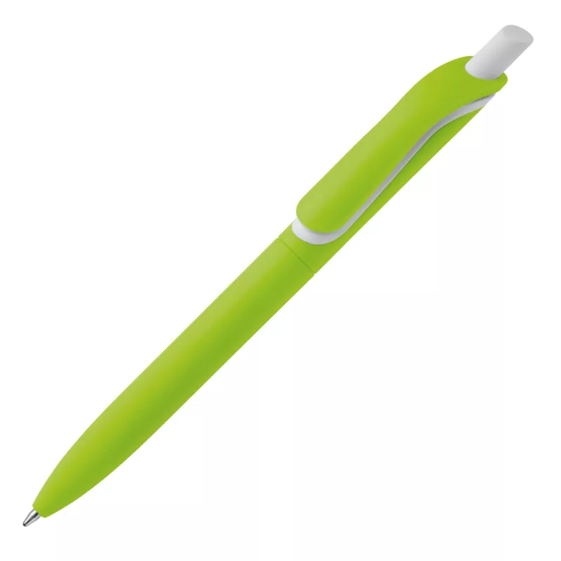 Delikatny w dotyku długopis Click Shadow Wyprodukowany w Niemczech - jasnozielony (LT80120-N0032)
