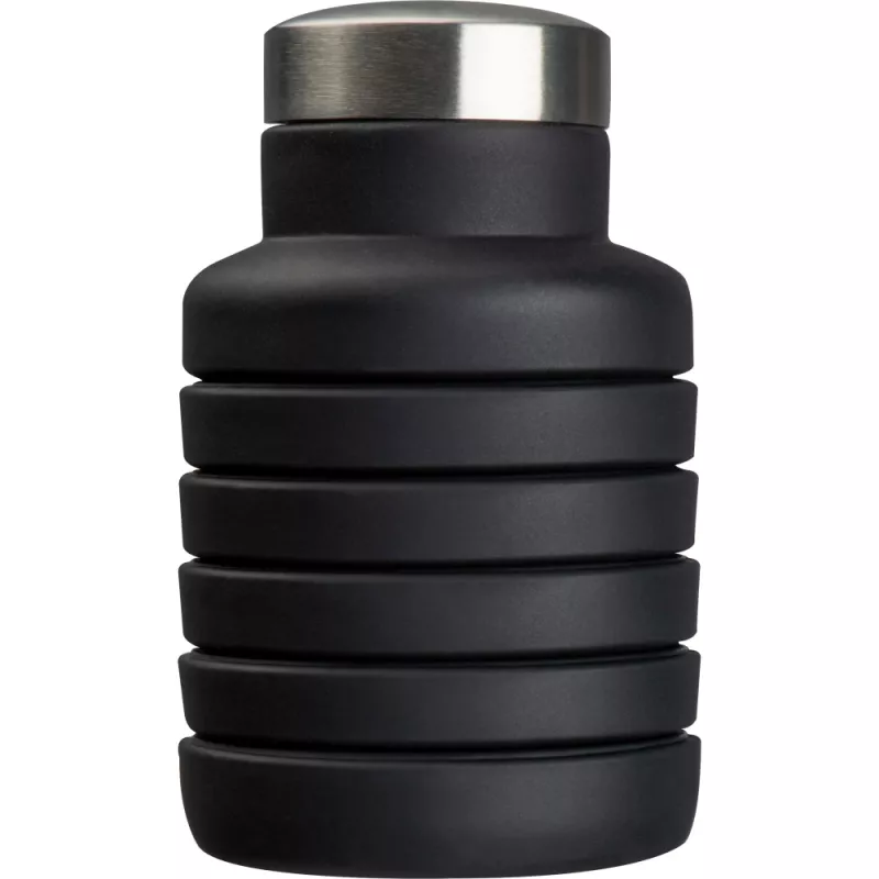 Składana butelka silikonowa - czarny (8297003)