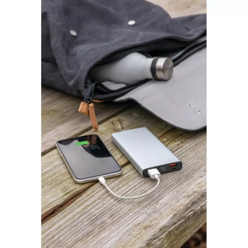 Szybki power bank 10000 mAh - srebrny (P322.242)