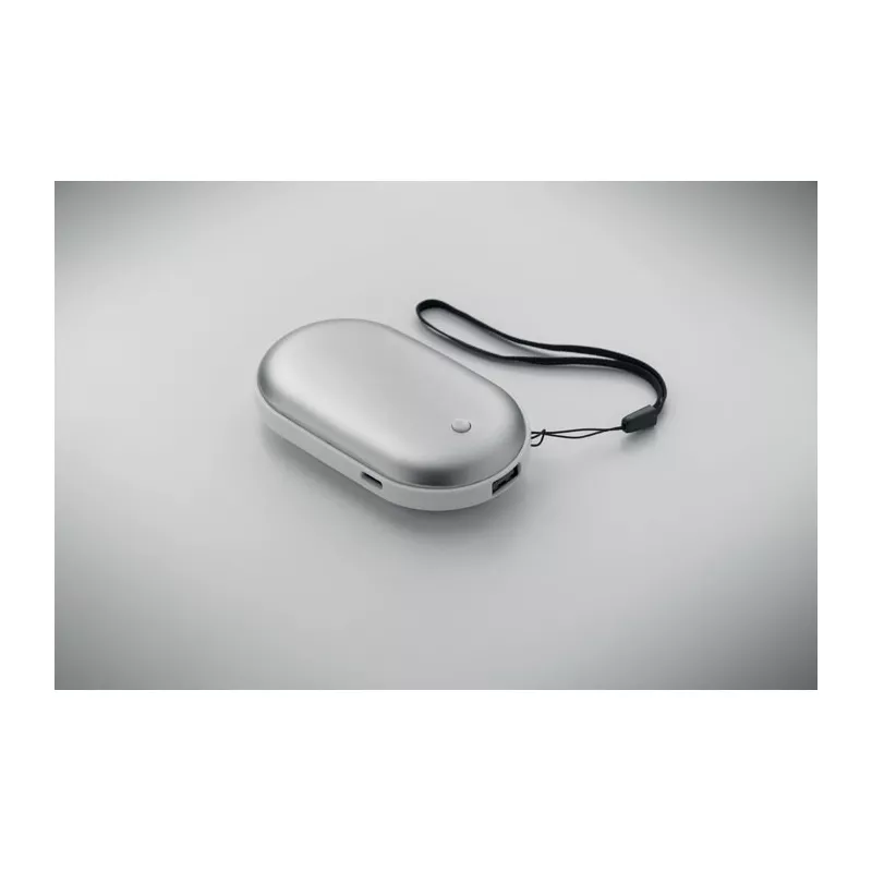 Ogrzewacz do rąk z powerbankiem 5000 mAh MUKAVA - Srebrny Mat (MO2777-16)