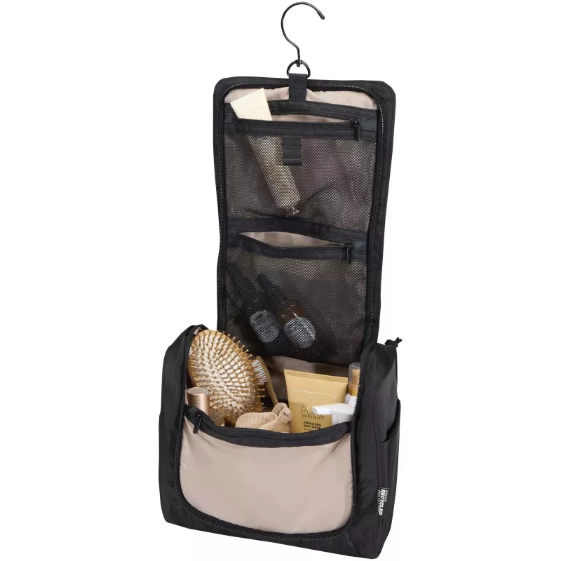 Puffer kosmetyczka na pasku o pojemności 8 l z recyklingu z certyfikatem GRS - Czarny (13011790)