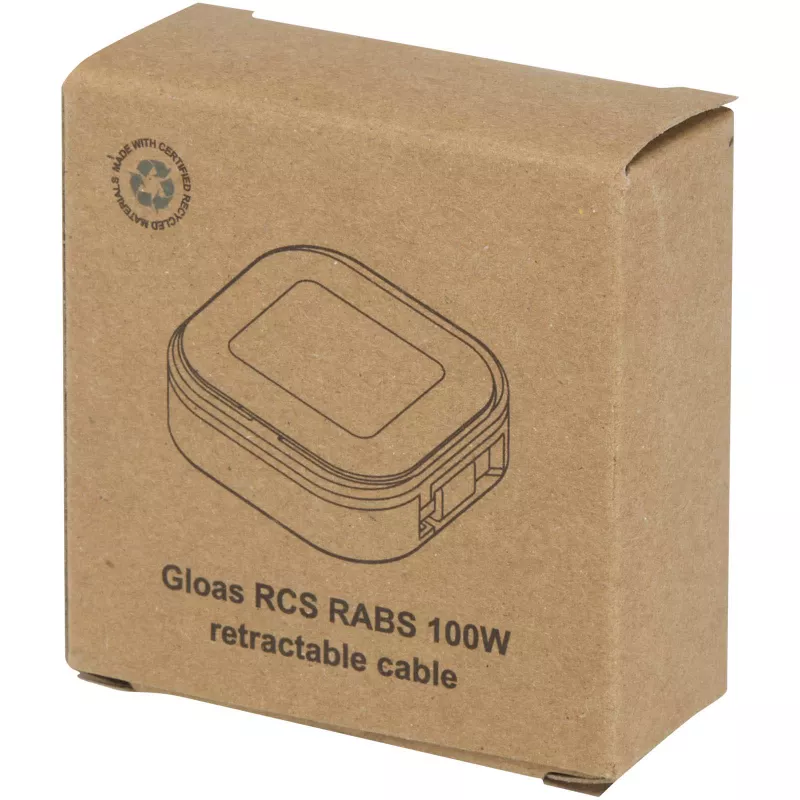 Gloas kabel 5-w-1 z recyklingu do synchronizacji danych z funkcją szybkiego ładowania 100 W i zestawem narzędzi do smartfonów - Biały (12444801)