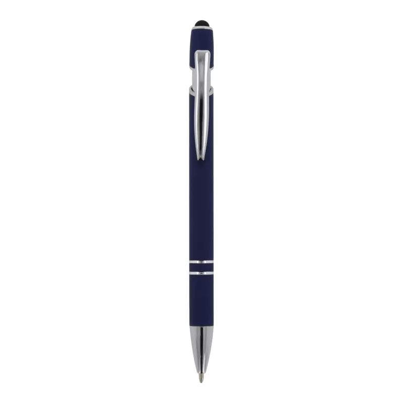 Długopis metalowy gumowany Paris - ciemnoniebieski (LT87782-N0010)