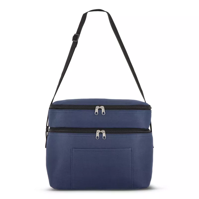 R-PET 600D Dwukomorowa torba chłodząca 30 x 20 x 25 cm 12L - ciemnoniebieski (LT95393-N0010)