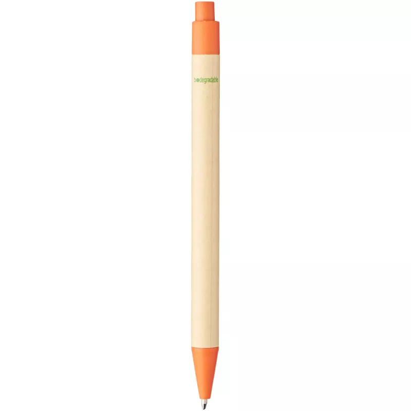 Długopis Berk z kartonu z recyklingu i plastiku kukurydzianego - Pomarańczowy (10738403)