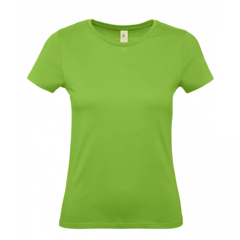 Damska koszulka reklamowa 145 g/m² B&C #E150 / WOMEN - Orchid Green (511) (TW02T/E150-ORCHID GREEN)