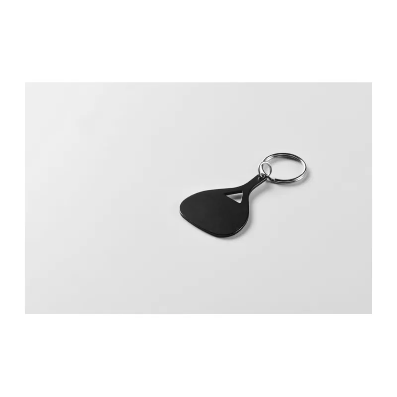 Brelok z aluminium w kształcie łopatki KEPAD - Czarny (MO2794-03)