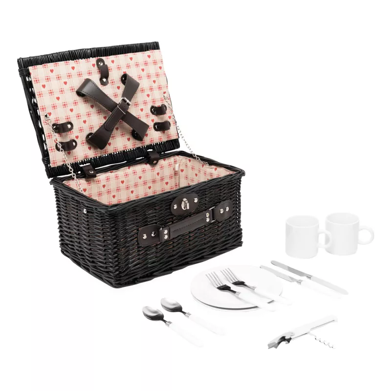 Wiklinowy kosz piknikowy - ciemnobrązowy (56-0604035)