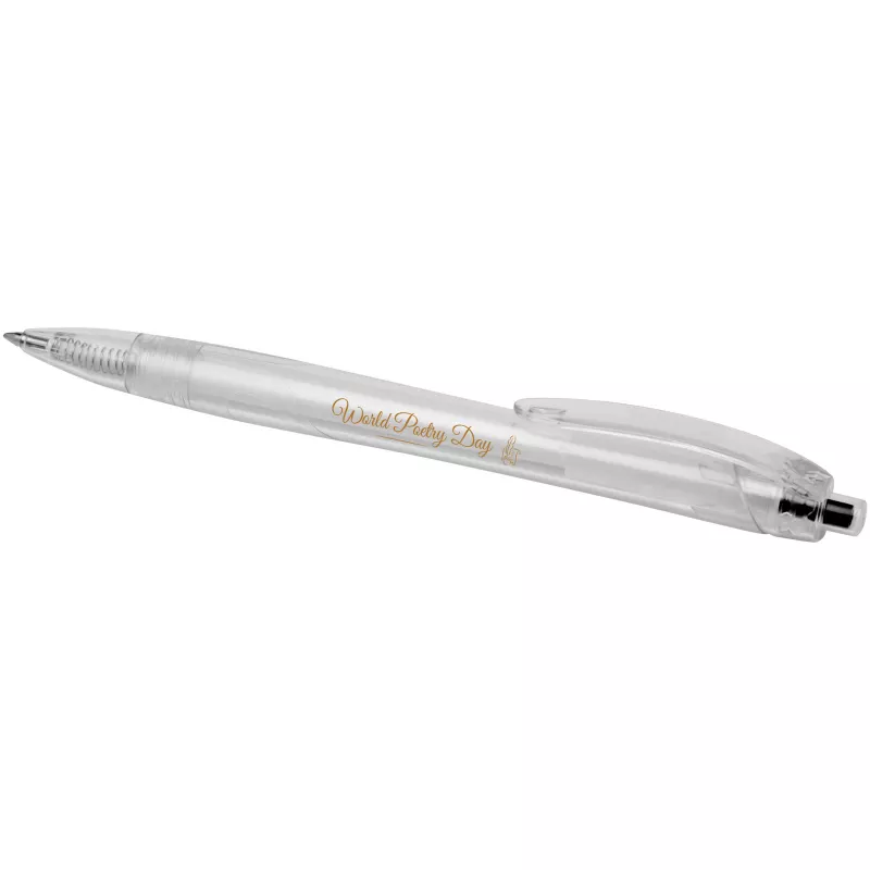 Honua długopis z plastiku PET z recyklingu  - Czarny-Przezroczysty bezbarwny (10775790)
