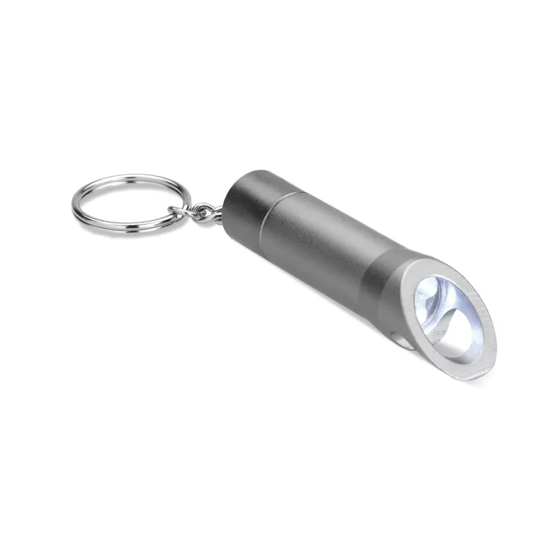 Brelok latarka LED z otwieraczem LITOP - Kamienny Szary (MO8142-15)