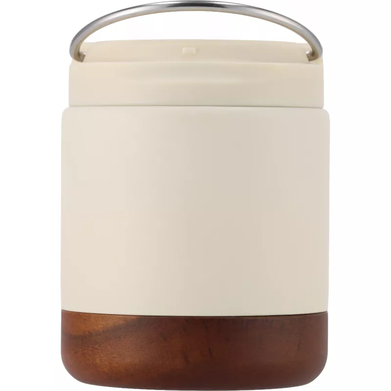 Lunch box termiczny stalowy z recyklingu PORTO CERVO MoLu 400 ml - biały (398306)