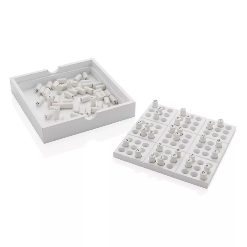 Drewniana gra Sudoku - biały (P940.103)