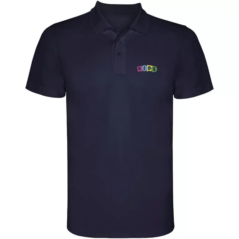 Dziecięca sportowa koszulka polo z poliestru 150 g/m² ROLY MONZHA  - Navy Blue (K0404-NAVYBLUE)