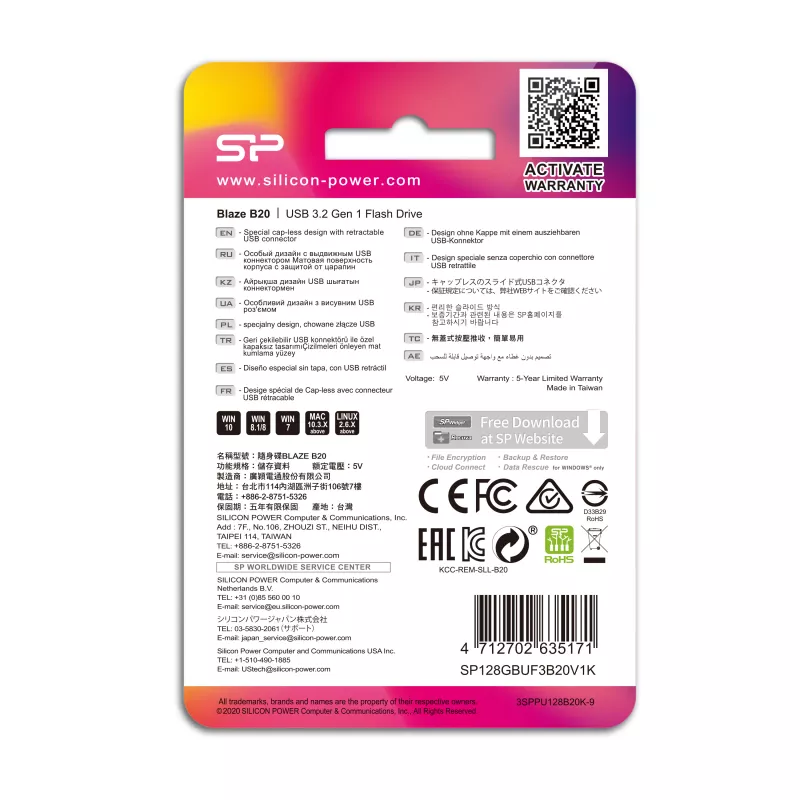 Pendrive B20, 32GB 3.0 Silicon Power - czarny (EG 812003 16GB)