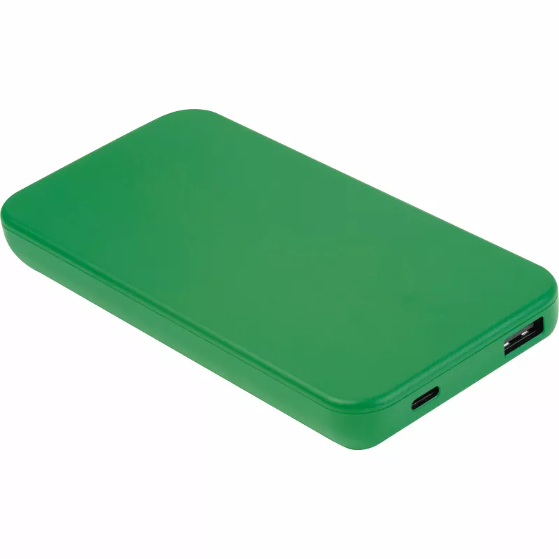 Power bank z ABS z recyklingu 10 000 mAh PRESTON - zielony (3549409)