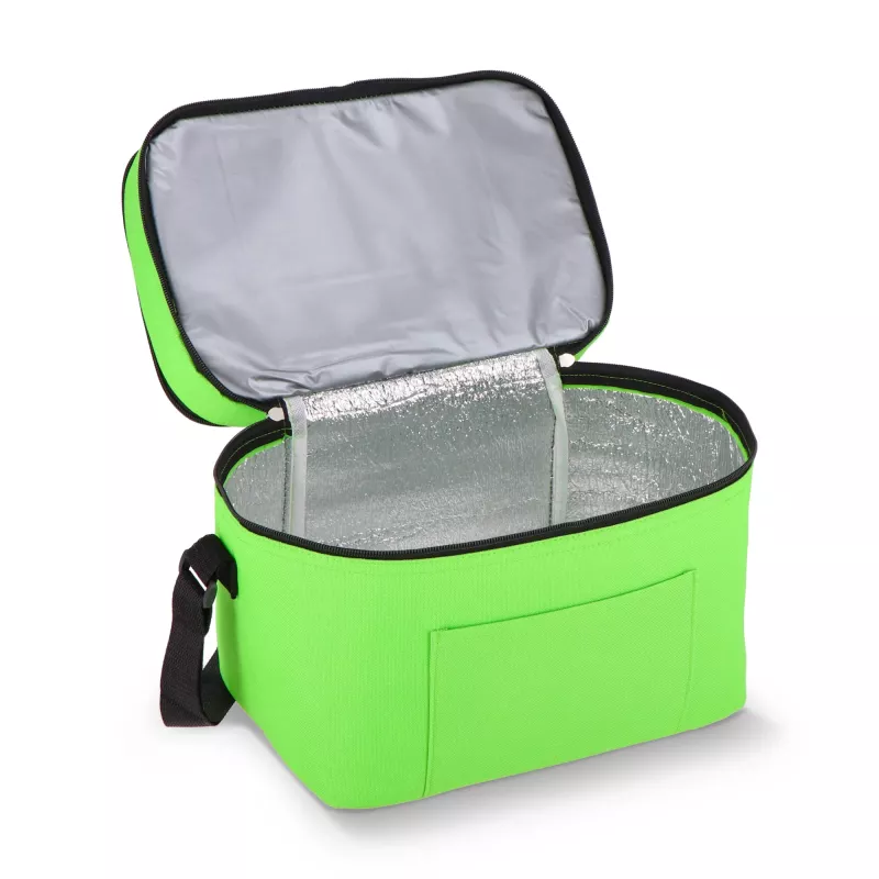 R-PET 600D Dwukomorowa torba chłodząca 30 x 20 x 25 cm 12L - jasnozielony (LT95393-N0032)