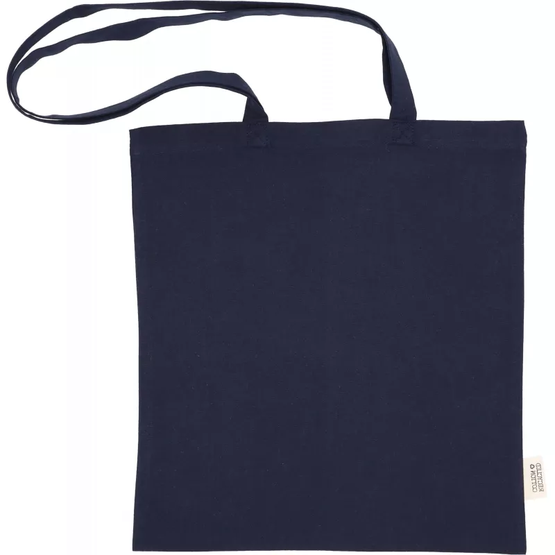 Torba bawełniana z długimi uszami 180g/m2 z materiałów z recyklingu GLEN - granatowy (6469844)