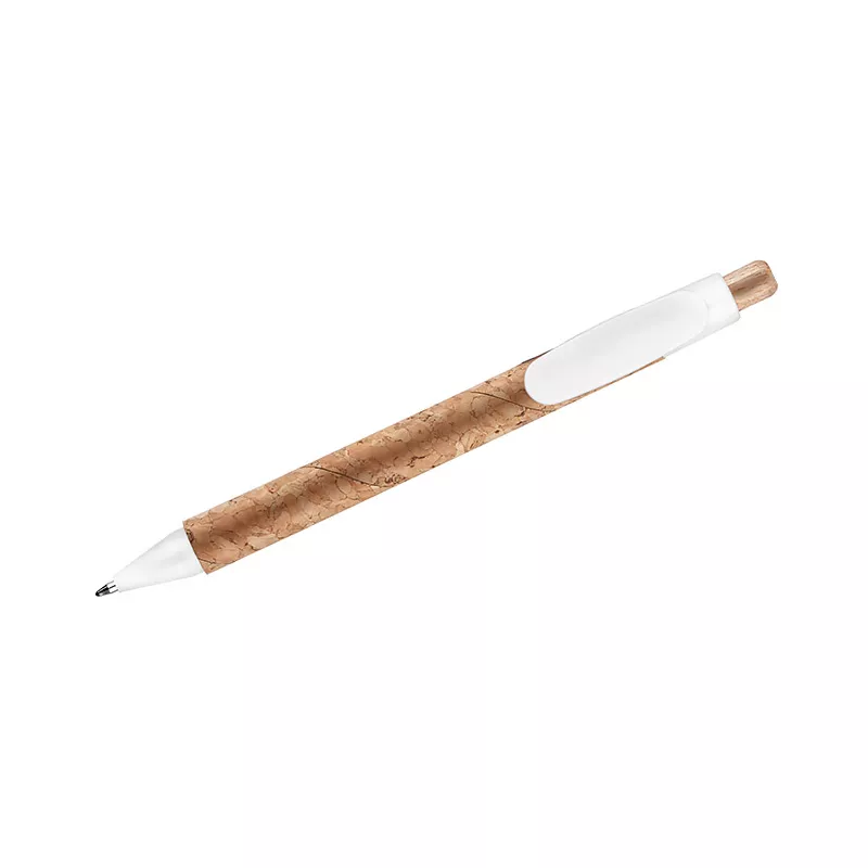 Długopis z naturalnego korka KORTE - biały (19632-01)