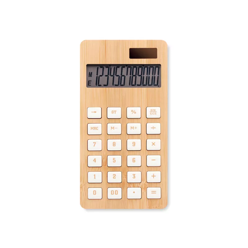 Kalkulator 12-cyfrowy w bambusowej obudowie CALCUBIM - Drewna (MO6216-40)