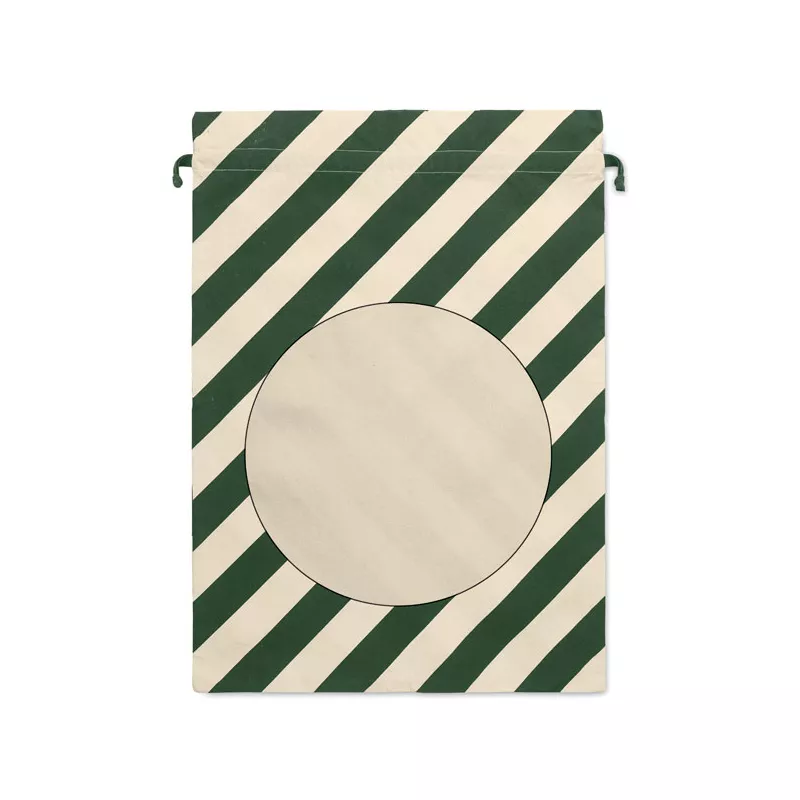 Worek na prezenty bawełniany 50x70 cm 180 g/m² LAUKKU - Zielony (CX1567-09)