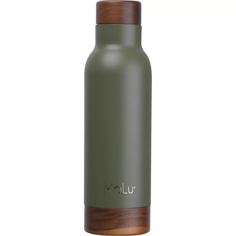 Butelka termiczna ze stalowa z recyklingu COTE D'AZUR MoLu 630 ml - oliwkowy (397819)
