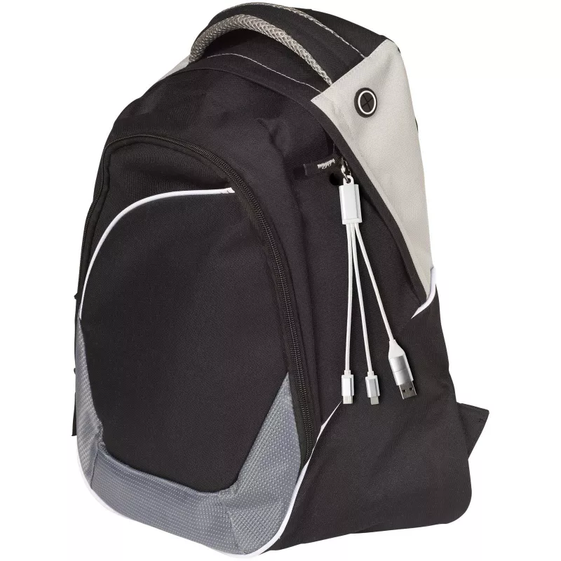 Metal kabel do ładowania 4 w 1 z aluminium z recyklingu z łańcuchem do kluczy - Srebrny (12438281)