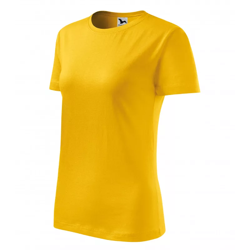 Damska koszulka bawełniana 145 g/m² MALFINI CLASSIC NEW 133 - Żółty (ADLER133-żółTY)