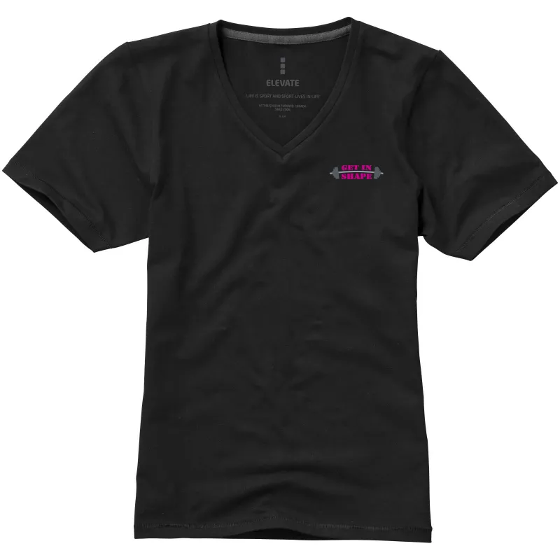 Damski T-shirt organiczny Kawartha z krótkim rękawem - Czarny (38017-BLACK)