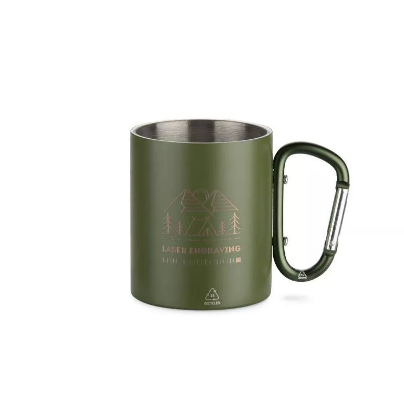 Kubek z recyklingowanej stali nierdzewnej VIVO 250 ml - zielony (16405-05)