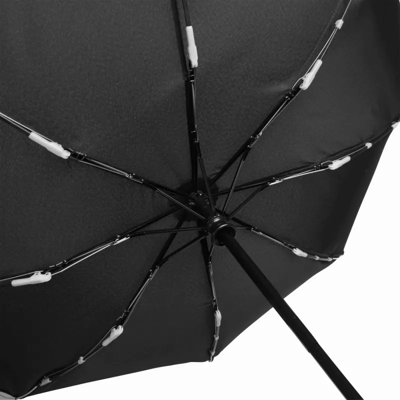Automatycznie otwierany i składany, wiatroodporny parasol kieszonkowy - biały, czarny (56-0101252)