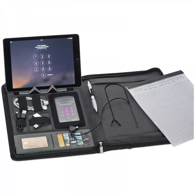 Folder A4 z power bankiem 5000 mAh ELDA - szary (012307)