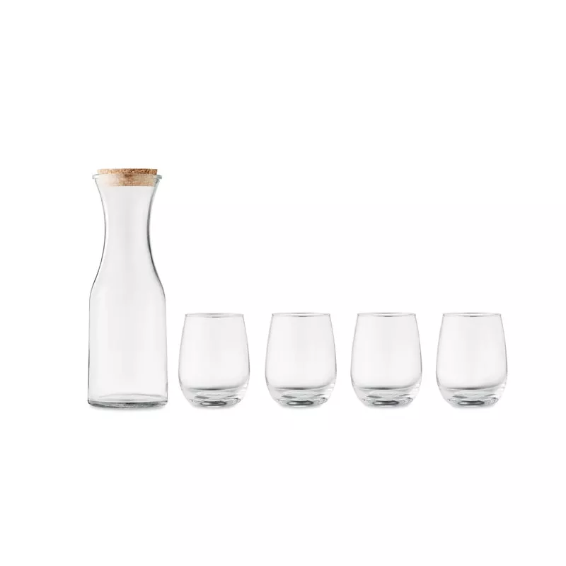 Zestaw karafka 1000 ml i 4 szklanki 420 ml PICCADILLY - Przezroczysty (MO6656-22)