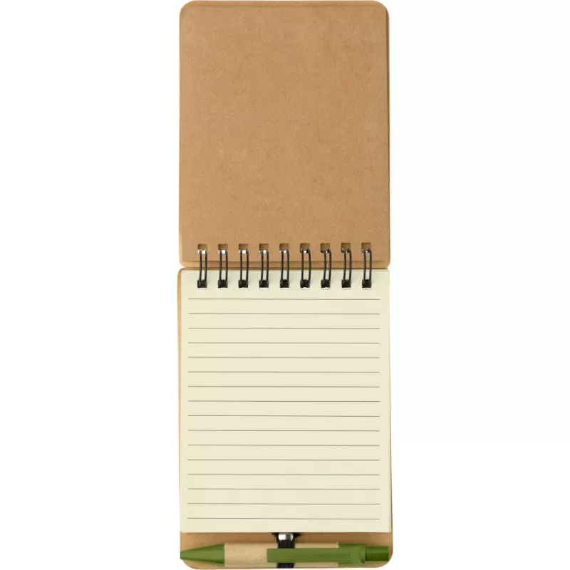 Zestaw do notatek, notatnik ok. A6, karteczki samoprzylepne, długopis - jasnozielony (V2816-10)