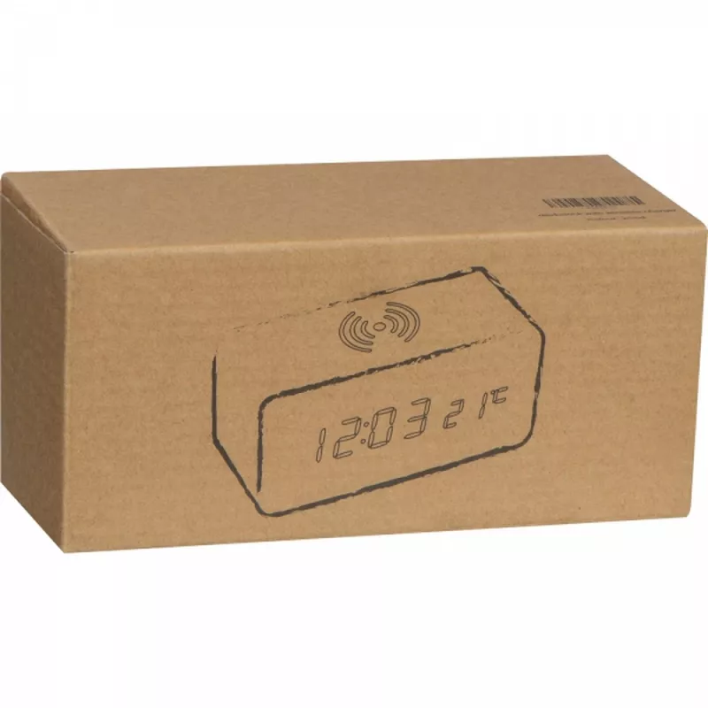 Zegar z ładowarką indukcyjną DELILAH - beżowy (3151513)