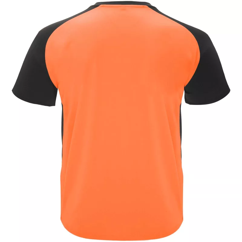 Bugatti sportowa koszulka unisex z krótkim rękawem - Czarny-Fluor Orange (R6399-BLACK-FLORANGE)