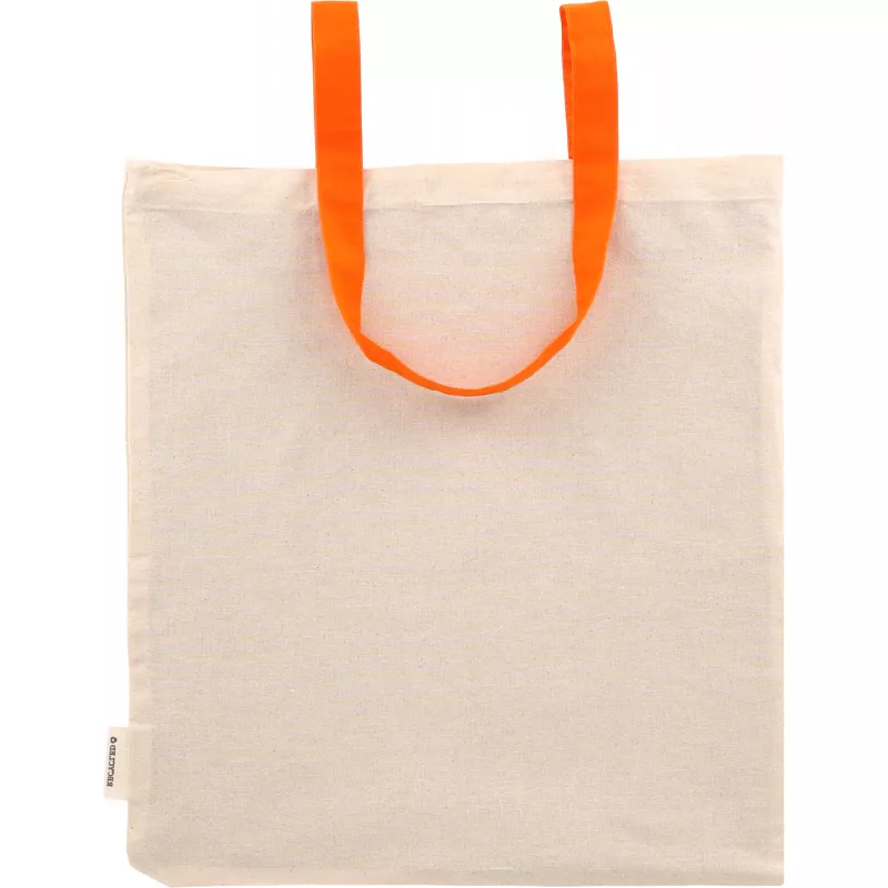 Torba bawełniana z długimi uszami, z recyklingu 140g/m2 CAMBRIDGE - pomarańczowy (545410)