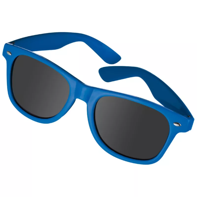 Niebieskie okulary przeciwsłoneczne reklamowe z nadrukiem
