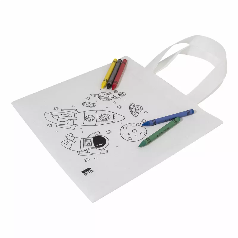 Spacolo torba do kolorowania RPET - biały (AP800299)