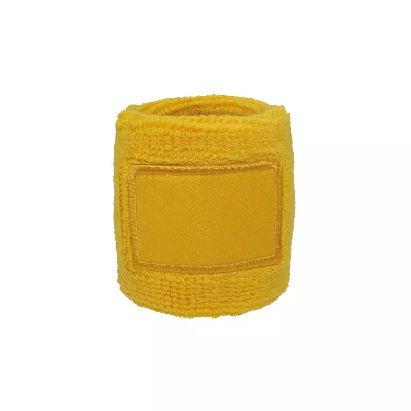Frotka na nadgarstek z miejscem na Twoje logo - żółty (C1520-Żółta)