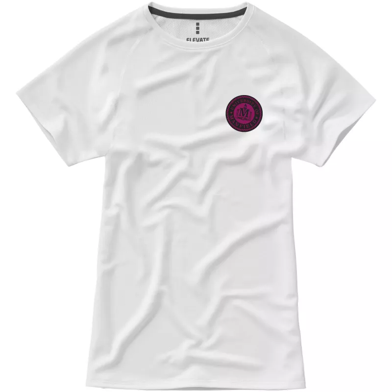 Damski T-shirt Niagara z krótkim rękawem z dzianiny Cool Fit odprowadzającej wilgoć - Biały (39011-WHITE)