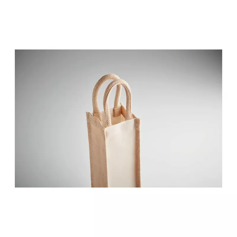 Torba na wino z juty 320 g/m² CAMPO DI VINO - Bezowy (MO6258-13)