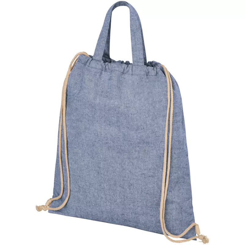 Plecak Pheebs bawełniany z recyklingu o gramaturze 210 g/m², 38 x 42 cm - Niebieski melanż (12046050)