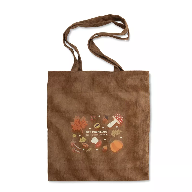 Torba z tkaniny przypominającej sztruks CORDELLA - brązowy (20528-09)