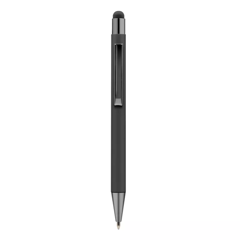 Długopis aluminiowy z touch pen-em | Ida - czarny (V1376-03)