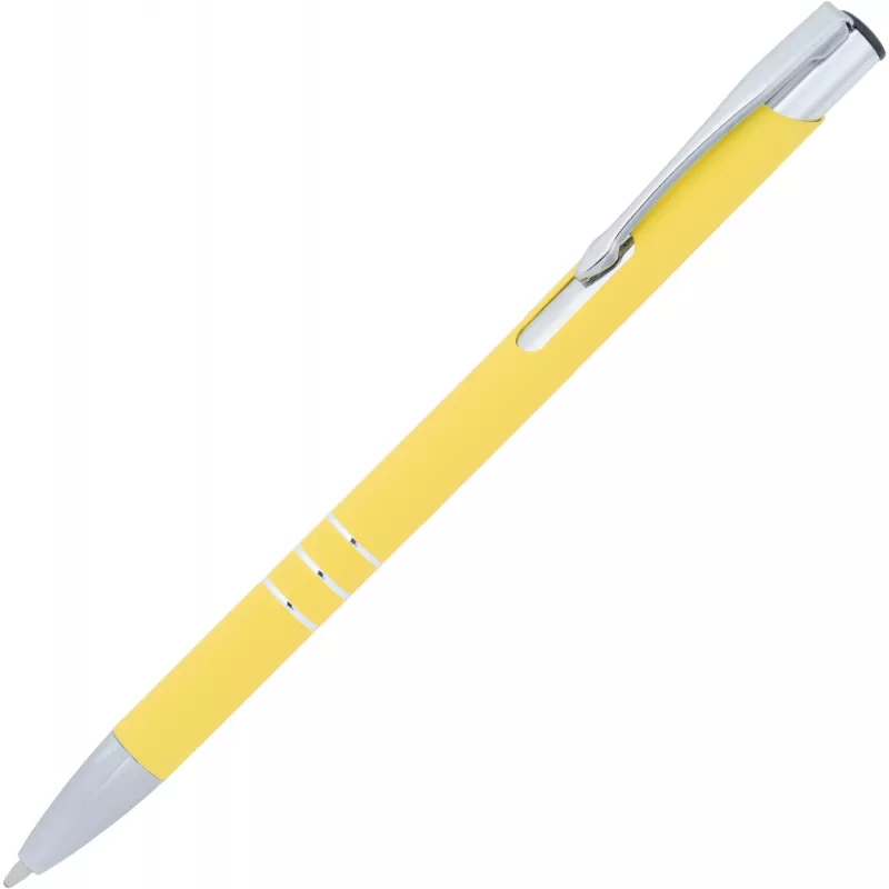 Długopis metalowy soft touch NEW JERSEY - żółty (055508)