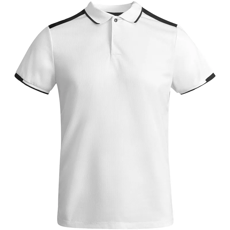 Tamil sportowa koszulka dziecięca polo z krótkim rękawem - Biały-Czarny (K0402-BLACK-WHITE)