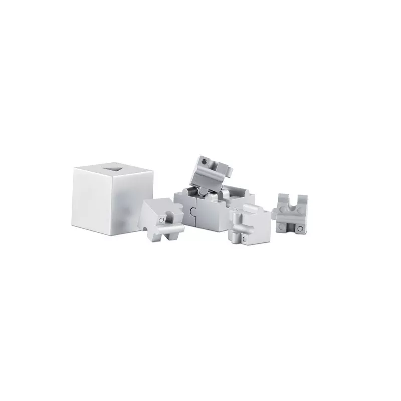 Puzzle magnetyczne 3D metalowe KUBZLE - Srebrny Mat (AR1810-16)